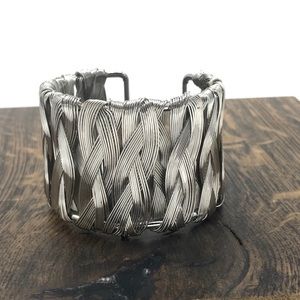 Beautiful silver wire wrapped bracelet